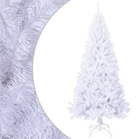Artificial Christmas Tree with Thick Branches White 6 ft PVC