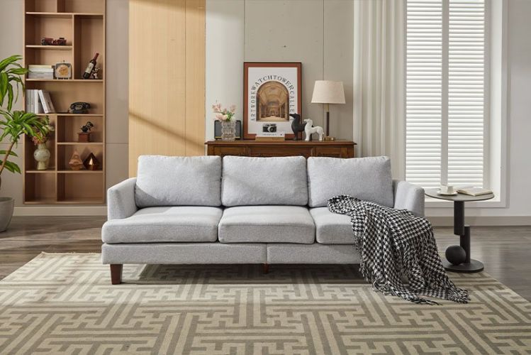 Fabric 3 Seater Couch With 2 USB, Comfortable Sectional Couches And Sofas For Living Room Bedroom Office Small Space, Easy Assembly & Comfy Cushi Fabric 3 Seater Couch With 2 USB, Comfortable Sectional Couches And Sofas For Living Room Bedroom Office Small Space, Easy Assembly & Comfy Cushi